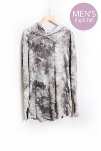 Men's Big & Tall Long Sleeves Tie Dye Hoodie Sweater