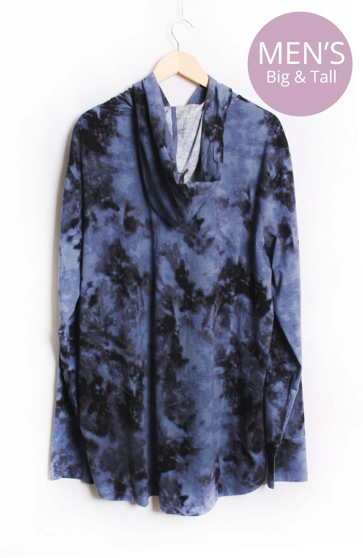 Men's Big & Tall Long Sleeves Tie Dye Hoodie Sweater