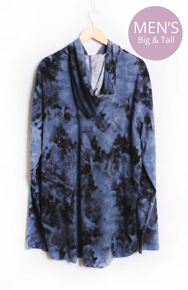 Men's Big & Tall Long Sleeves Tie Dye Hoodie Sweater
