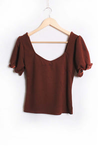 Women's Short Sleeve Scoop Neck Solid Top