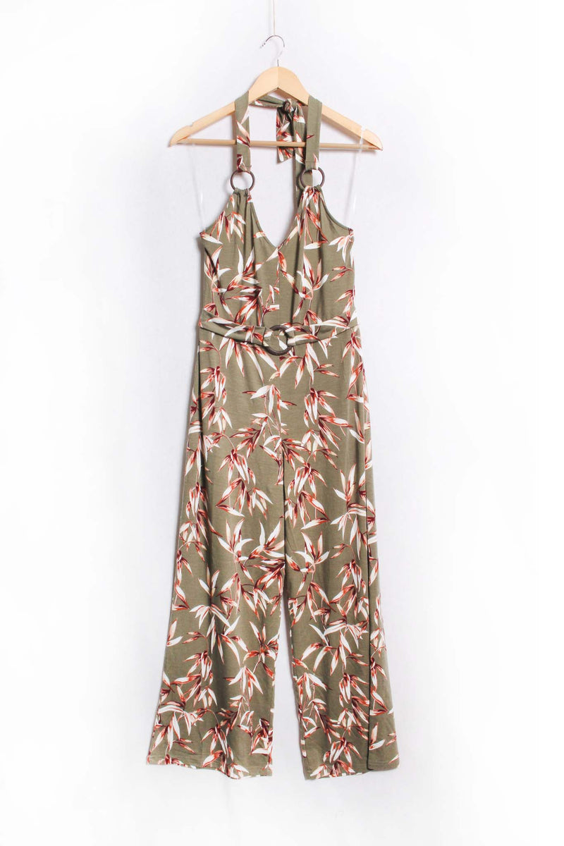 Women's Sleeveless Strappy Floral Print Jumpsuit