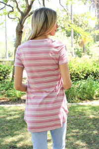 Women's Crew Neck Stripes Shirt