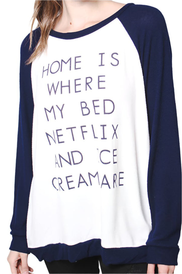 Women's Extra Soft Long Sleeve Light Sweater Raglan Statement Top