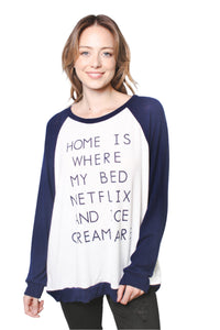 Women's Extra Soft Long Sleeve Light Sweater Raglan Statement Top