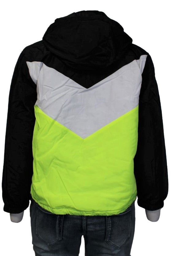 Women's Plus Neon Color Block Hoodie Jacket