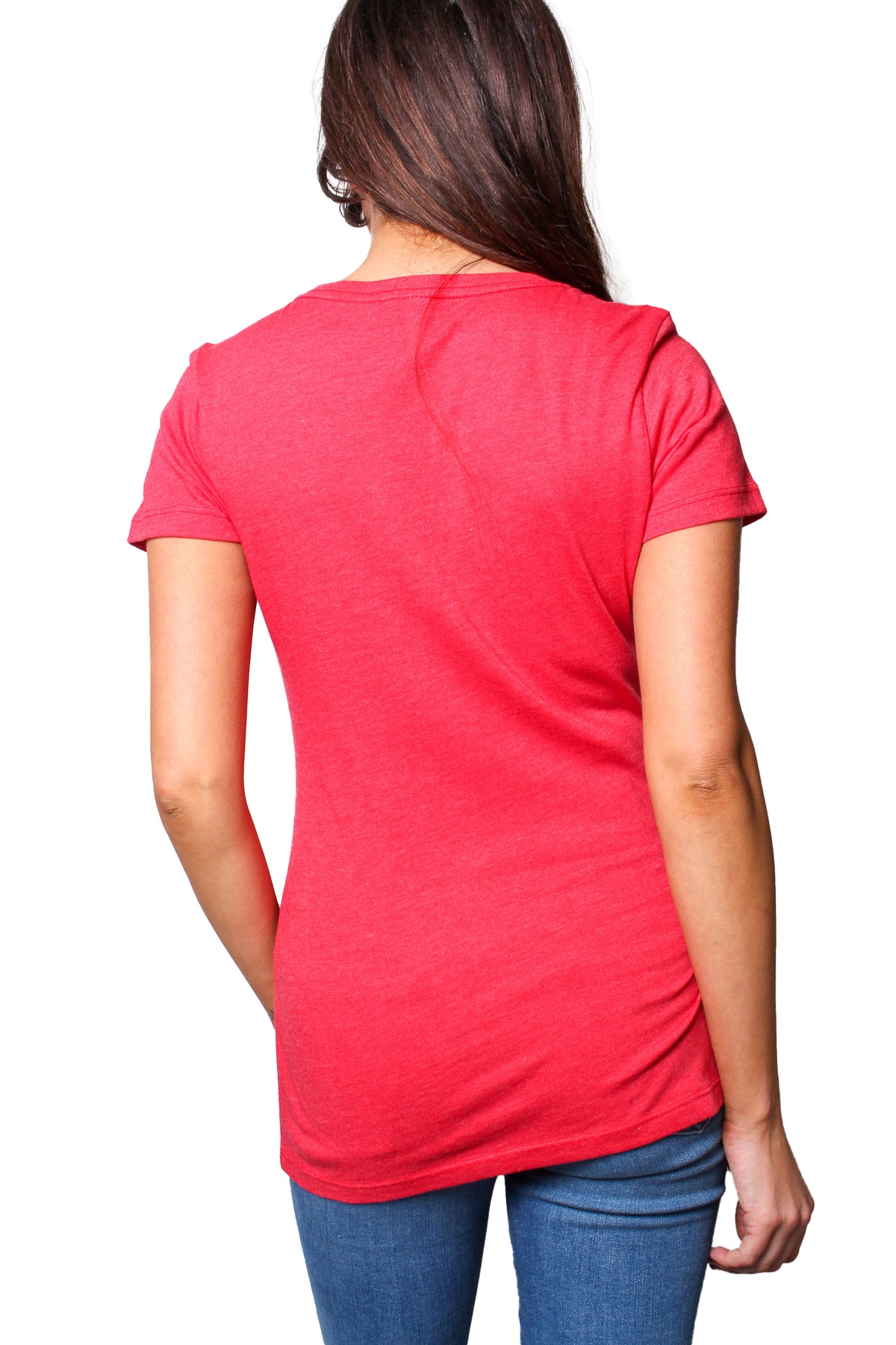 Women's Short Sleeve Deep V Neck Basic Top