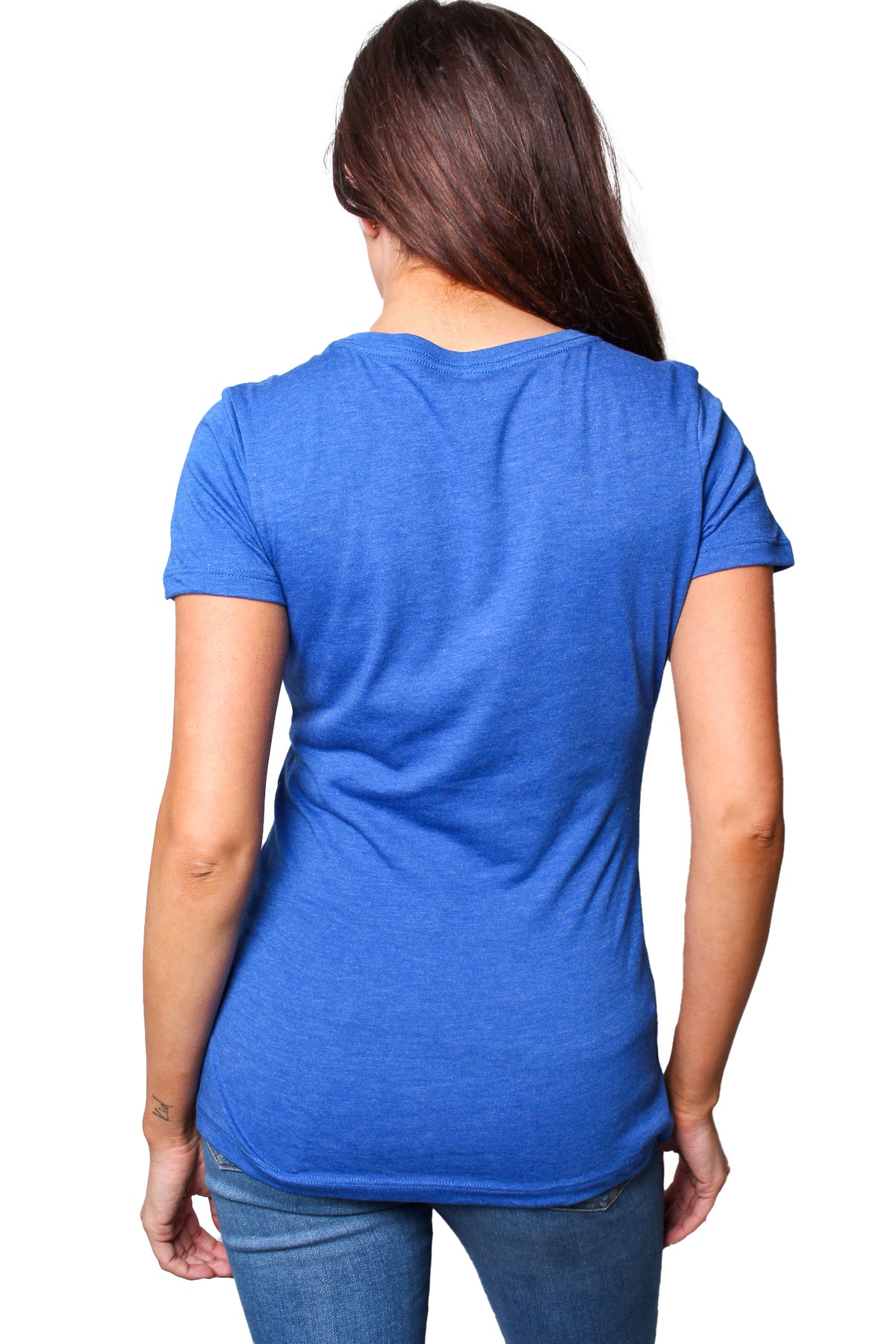 Women's Short Sleeve Deep V Neck Basic Top
