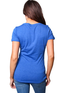 Women's Short Sleeve Deep V Neck Basic Top