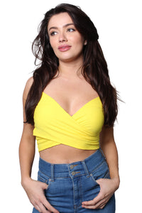 Women's Sleeveless Spaghetti Strap Ribbed Crop Top