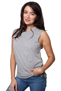Women's Plus Sleeveless Crew Neck Basic Tank Top