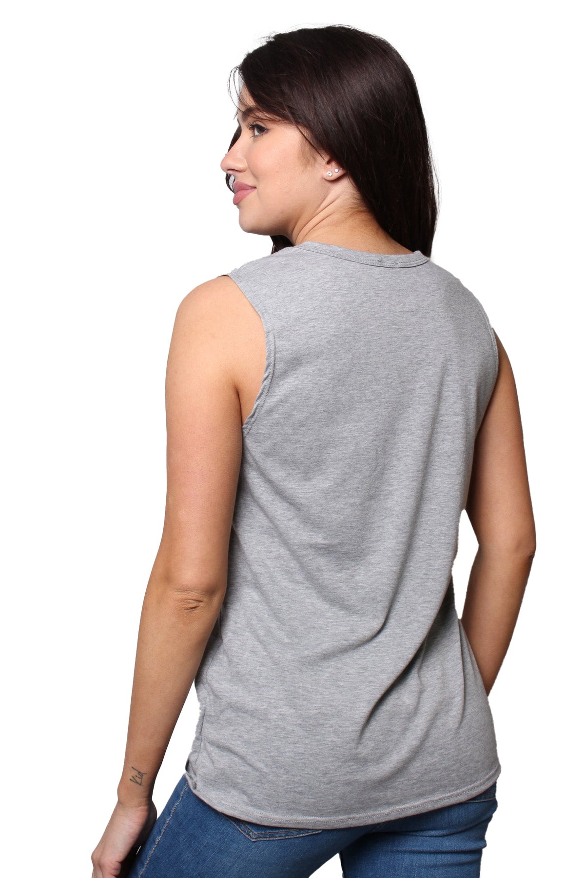 Women's Plus Sleeveless Crew Neck Basic Tank Top