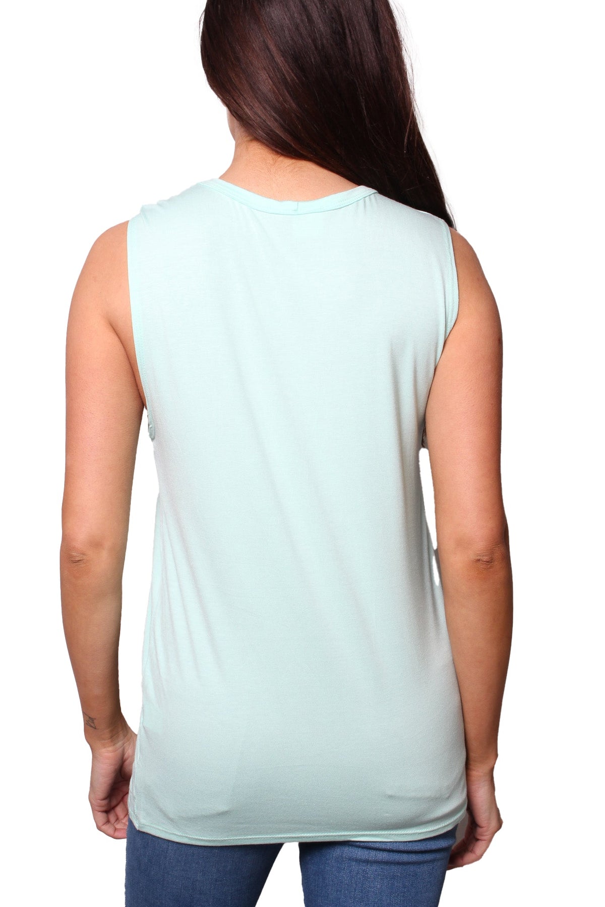 Women's Plus Sleeveless Crew Neck Basic Tank Top