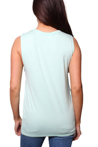 Women's Plus Sleeveless Crew Neck Basic Tank Top