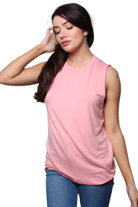 Women's Sleeveless Crew Neck Basic Tank Top