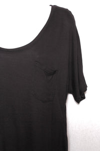 Women's Scoop Neck Short Sleeves Flowy Pocket Tee