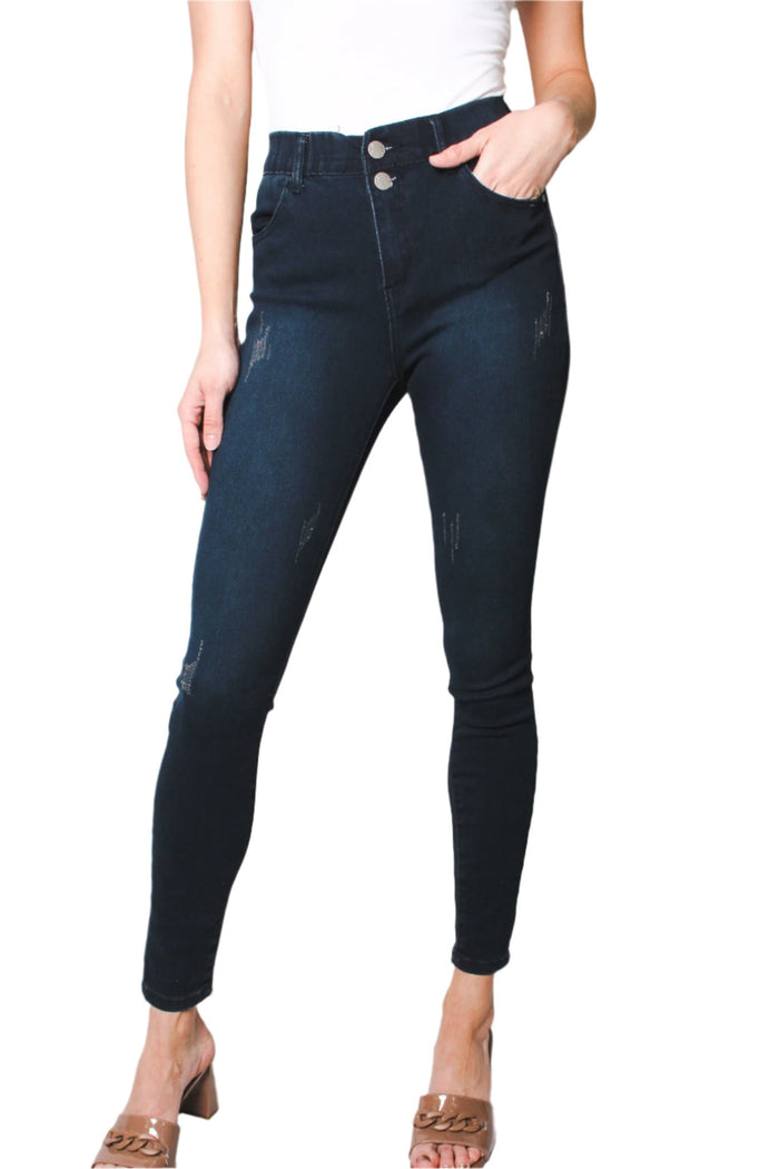 Women's Mid Rise Stretchy Waist Skinny Jeggings