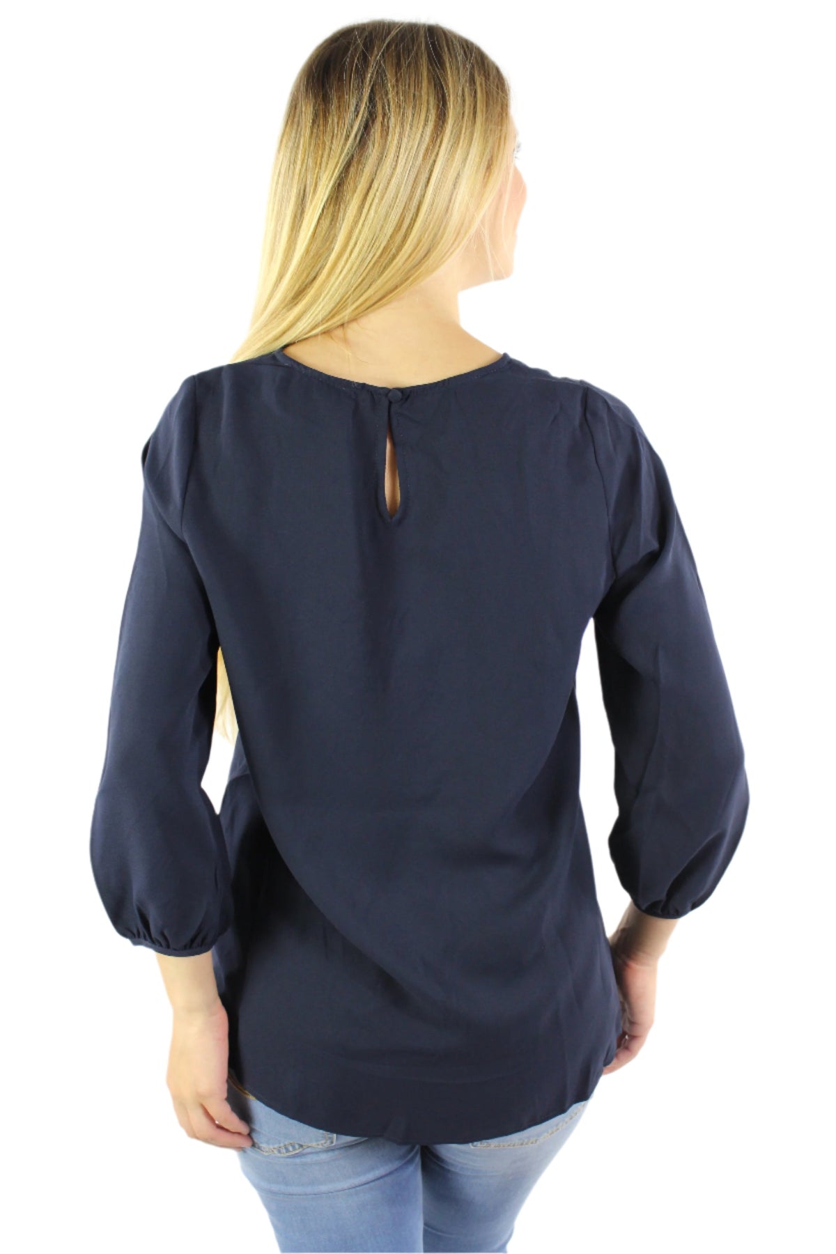 Women's 3/4 Sleeve Print Chiffon Top