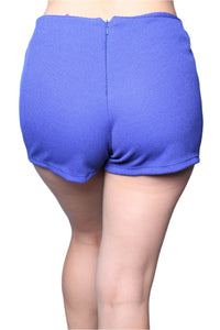 Women's High Waist Solid Mini Shorts