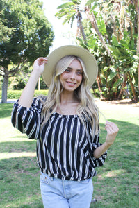 Women's Long Sleeve Square Neck Solid Casual Blouse