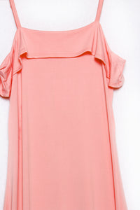 Women's Strappy Hi Low Midi Dress with Ruffle Detail