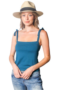 Women's Strappy Solid Crop Top