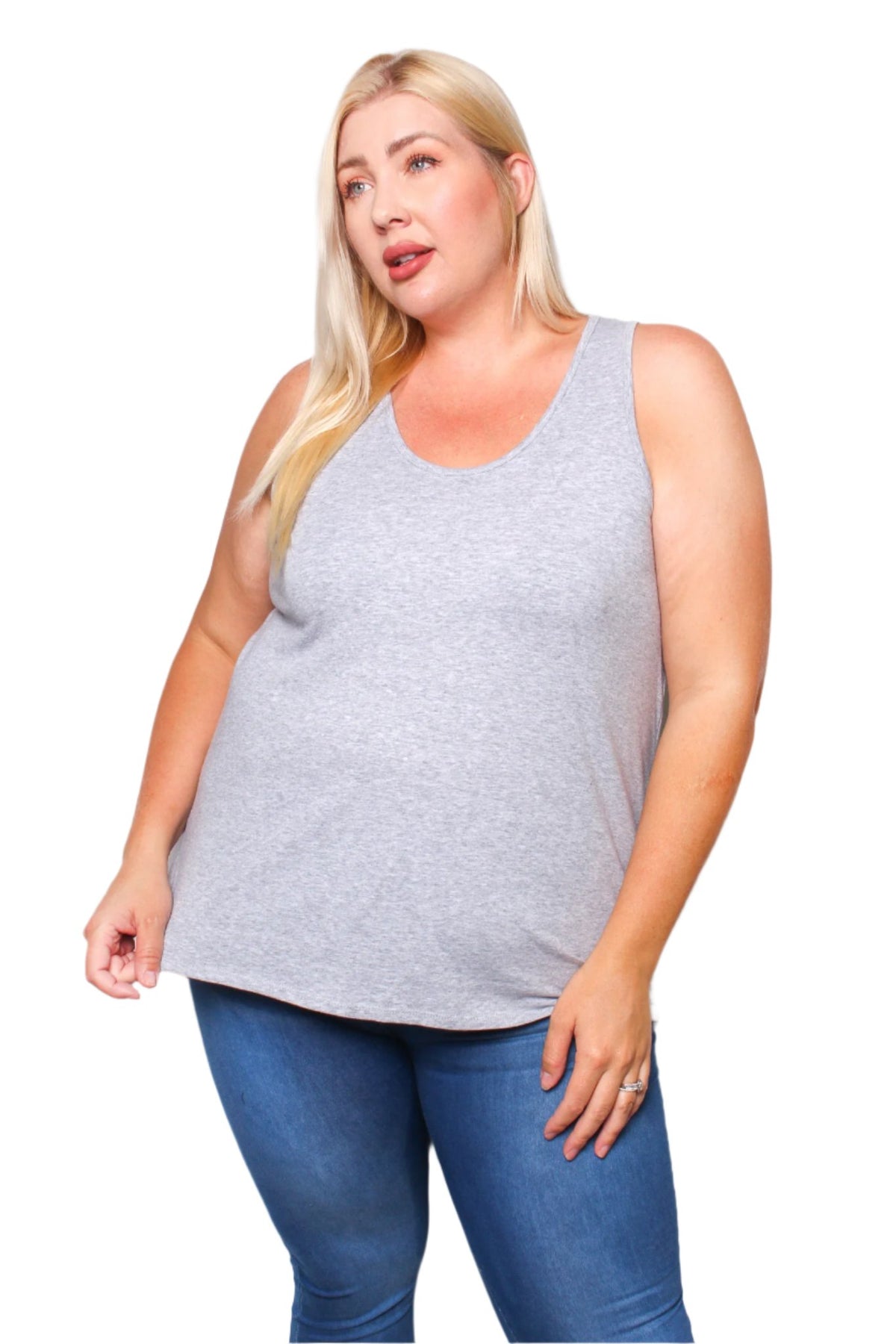 Women's Plus Solid Tank Top