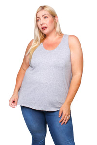 Women's Plus Solid Tank Top