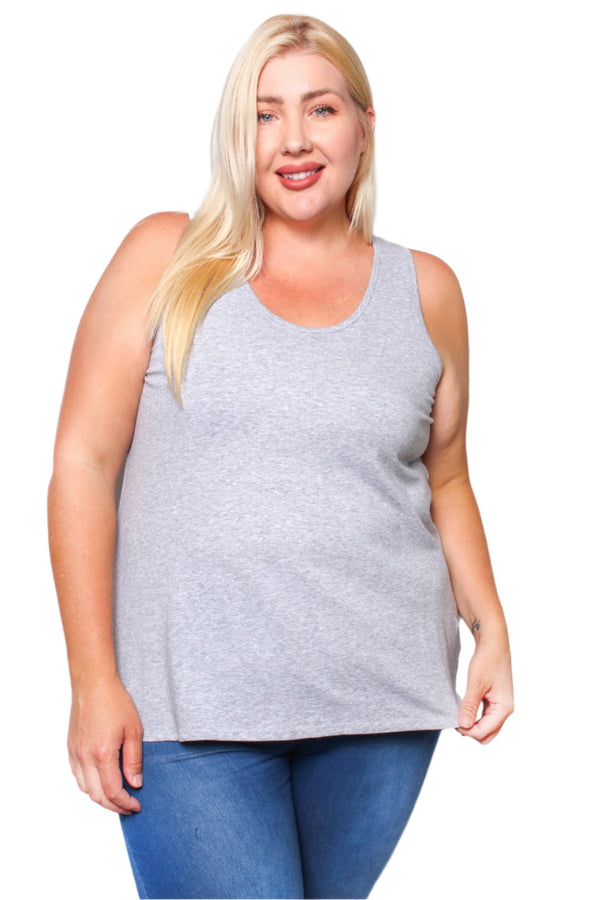 Women's Plus Solid Tank Top