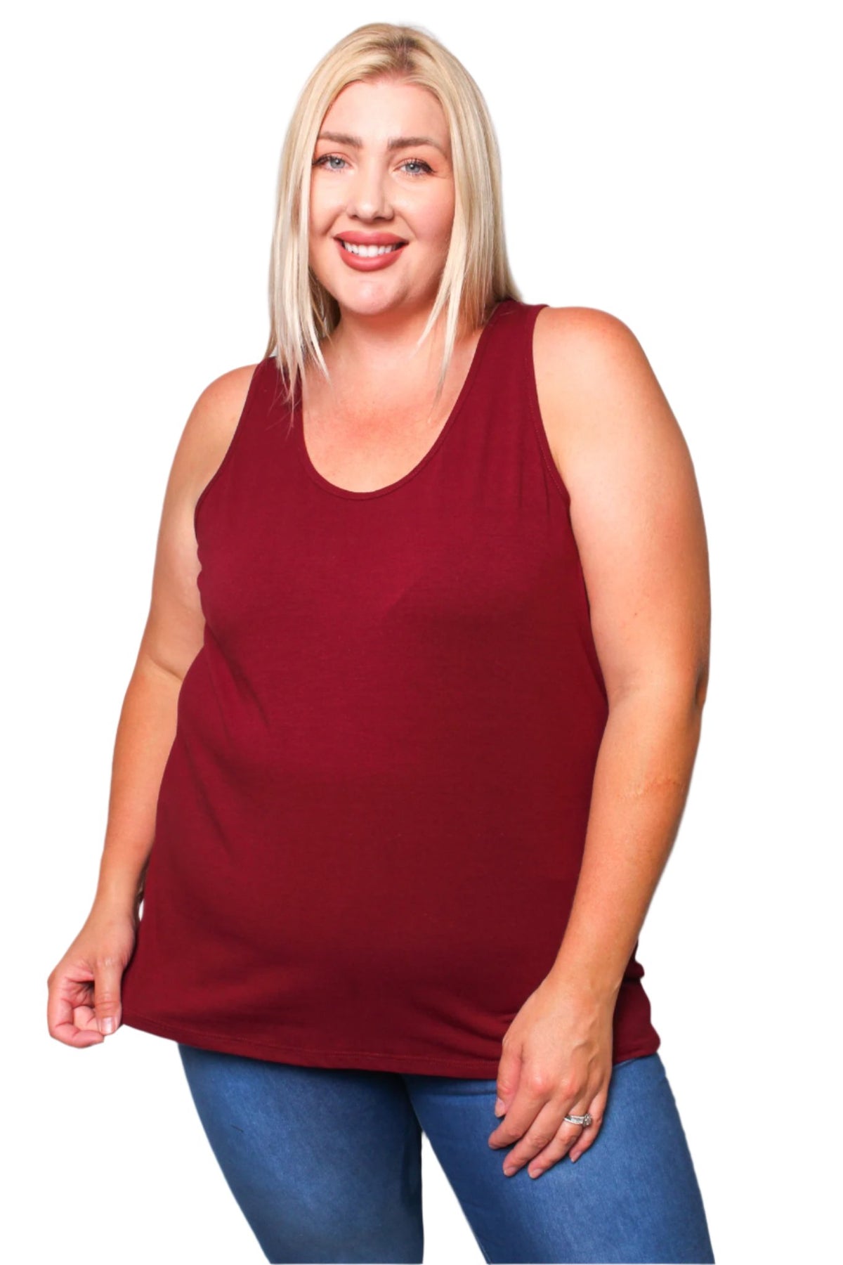 Women's Plus Solid Tank Top