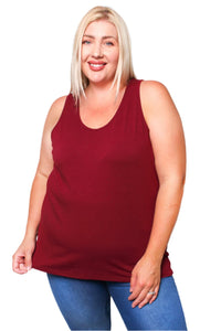 Women's Plus Solid Tank Top