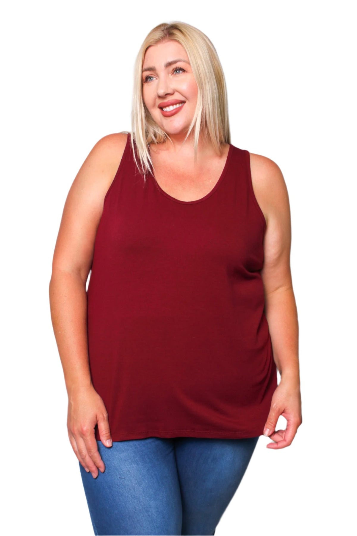 Women's Plus Solid Tank Top