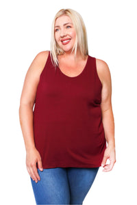 Women's Plus Solid Tank Top