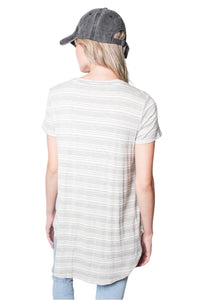 Women's Crew Neck Stripes Shirt