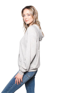 Women's Long Sleeve Hoodie w/ Front Pocket and "Star of David" Back Print