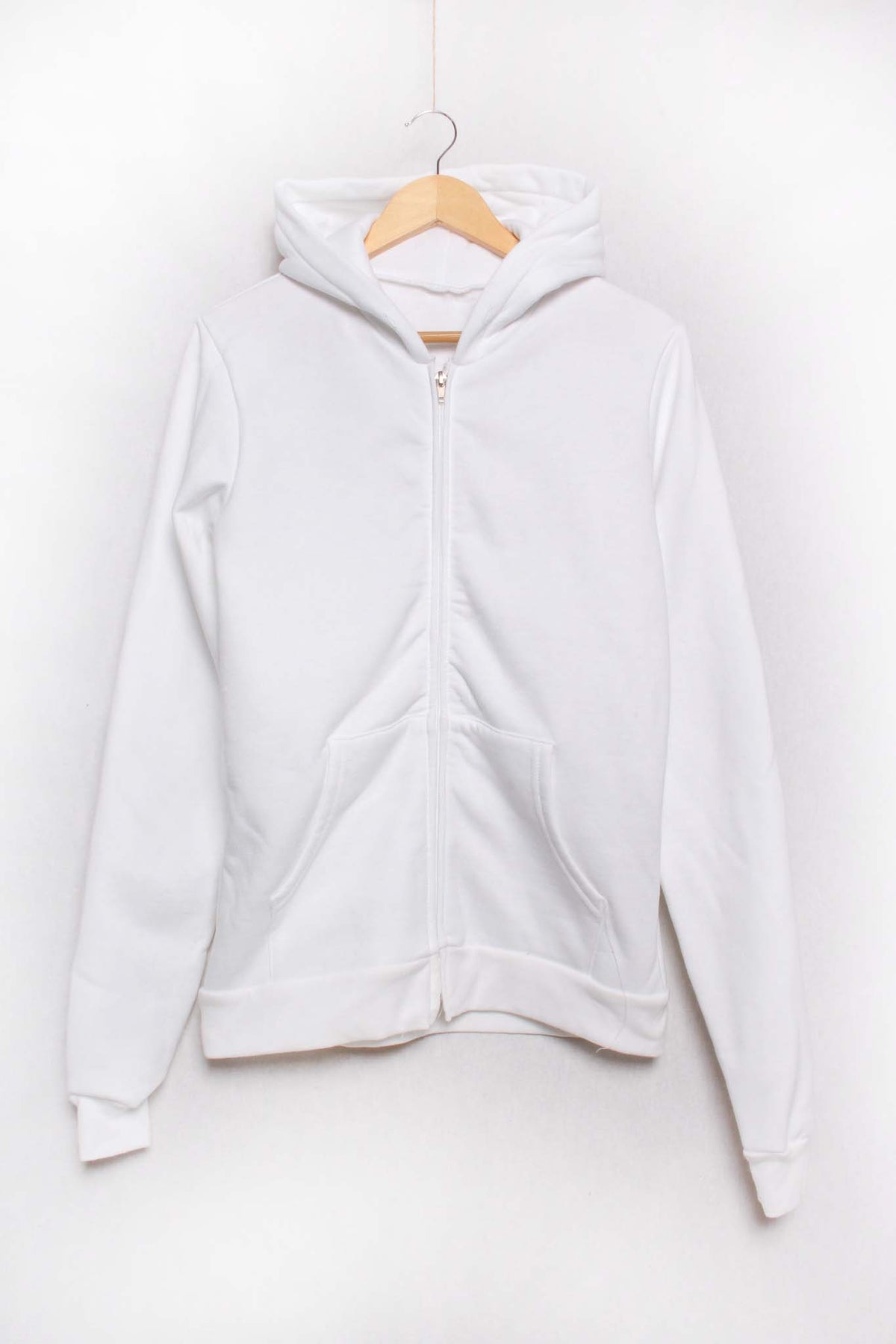 Women's Long Sleeves Double Pocket Zip Up Hoodie Jacket