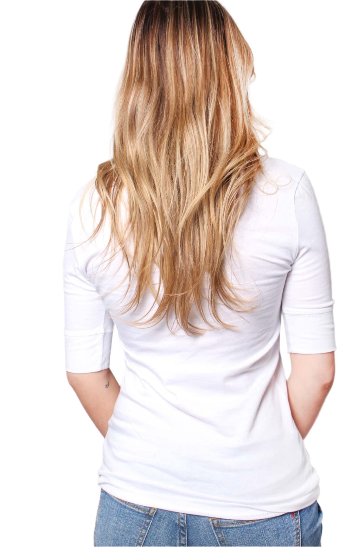 Women's Half Sleeve Scoop Neck Plain Top