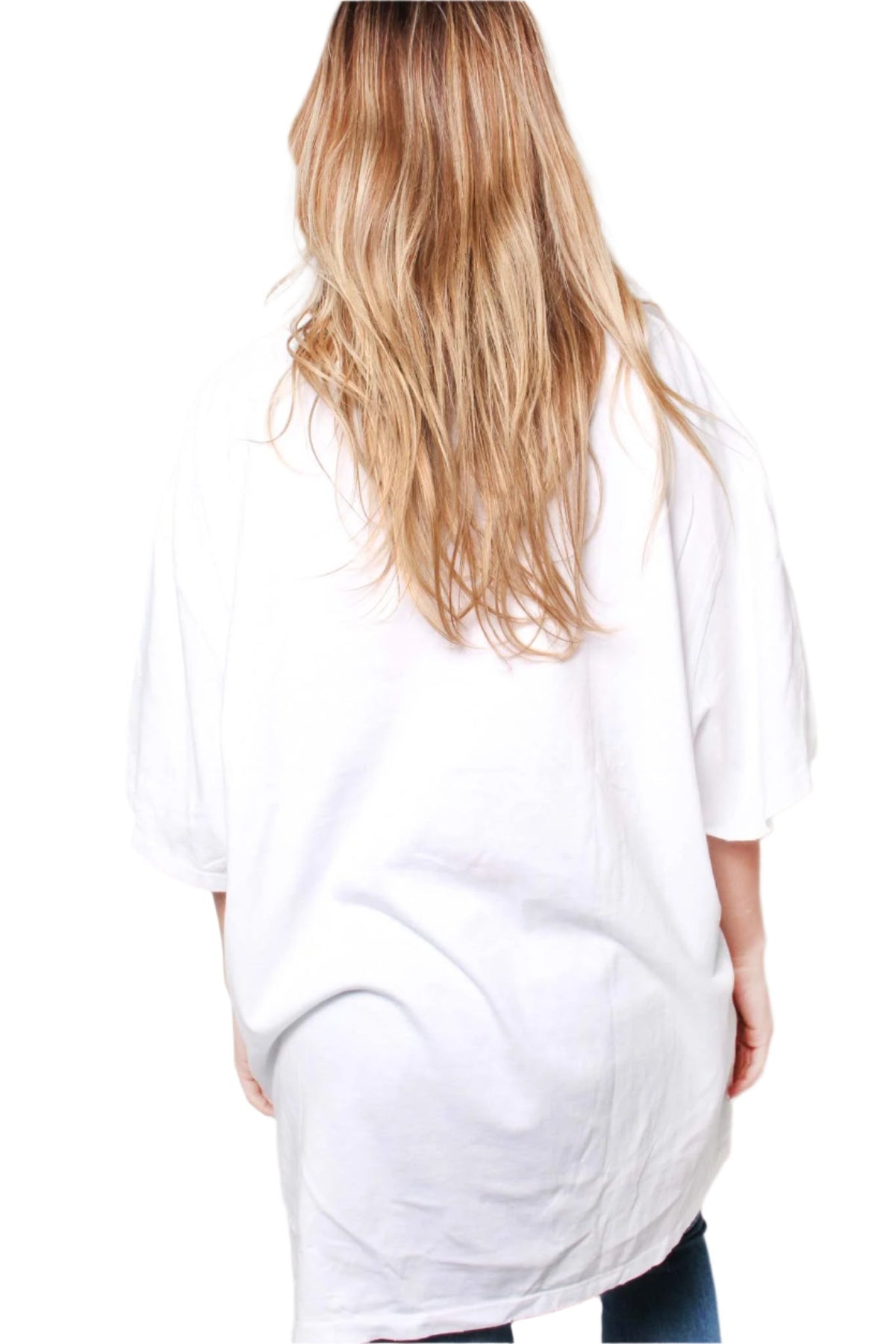 Women's Elbow Sleeve Round Neck Holes Solid Top