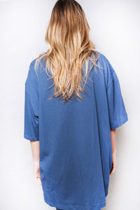 Women's Elbow Sleeve Round Neck Solid Top with Holes