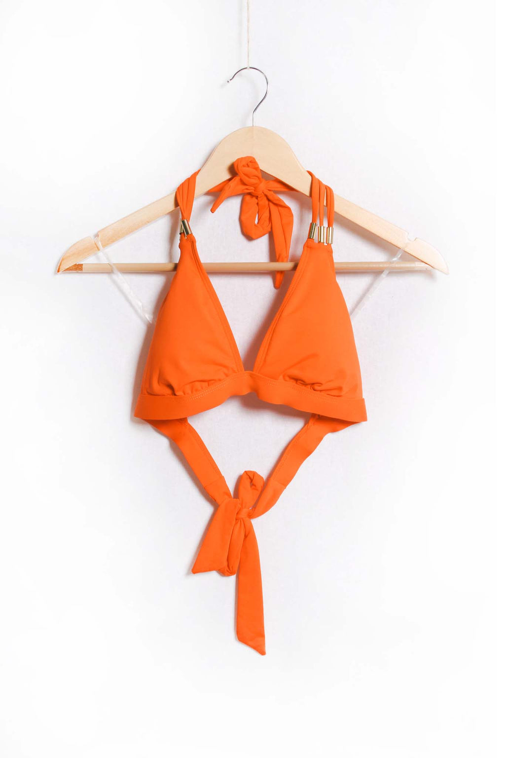Women's Tie Back Solid Bikini Bra