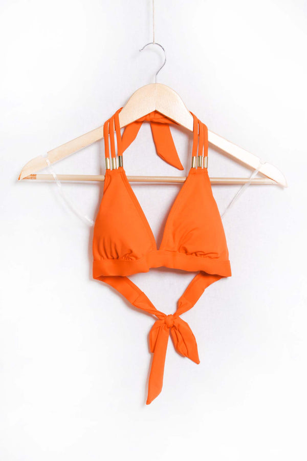 Women's Tie Back Solid Bikini Bra