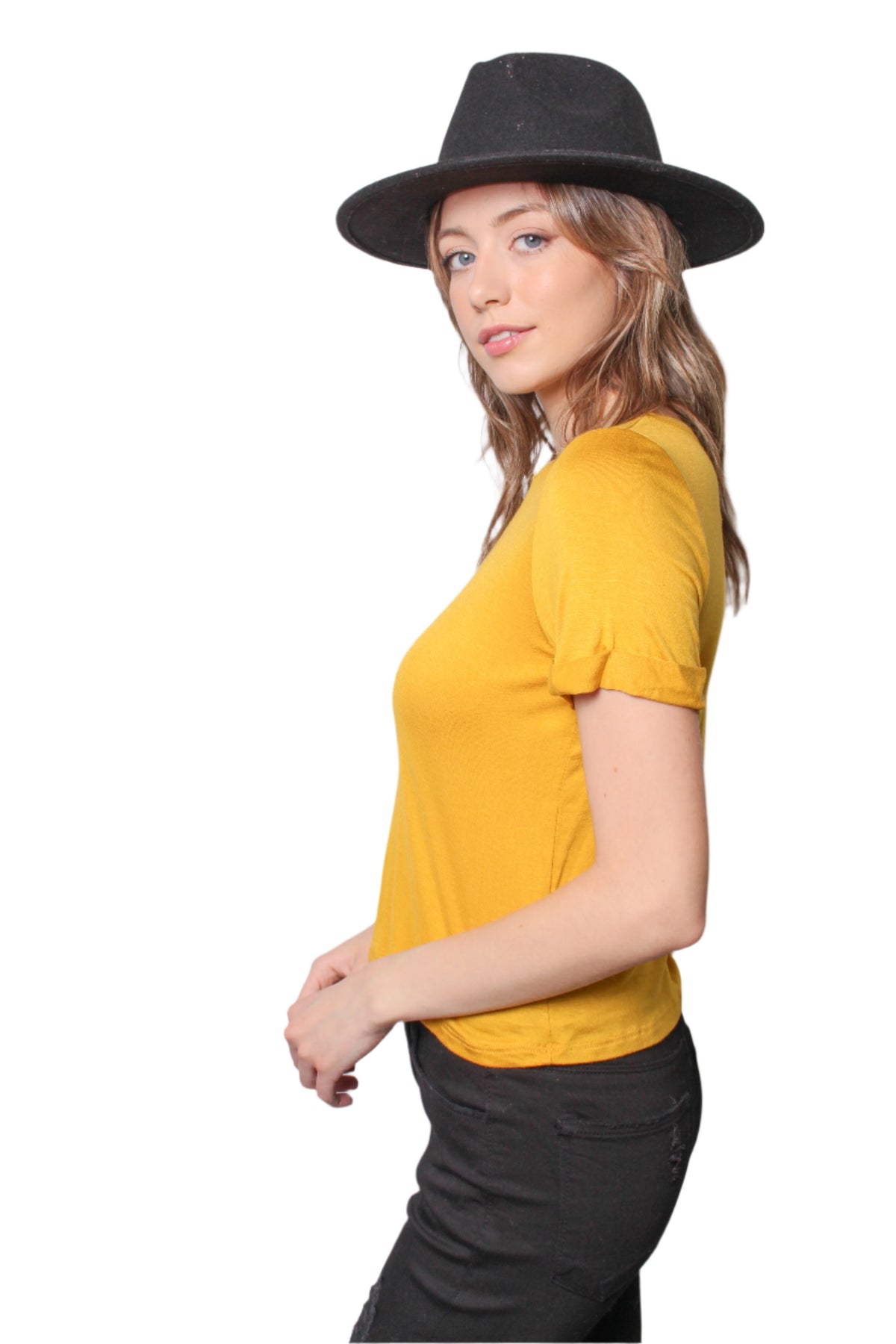 Women's Short Sleeve Round Neck Basic Top