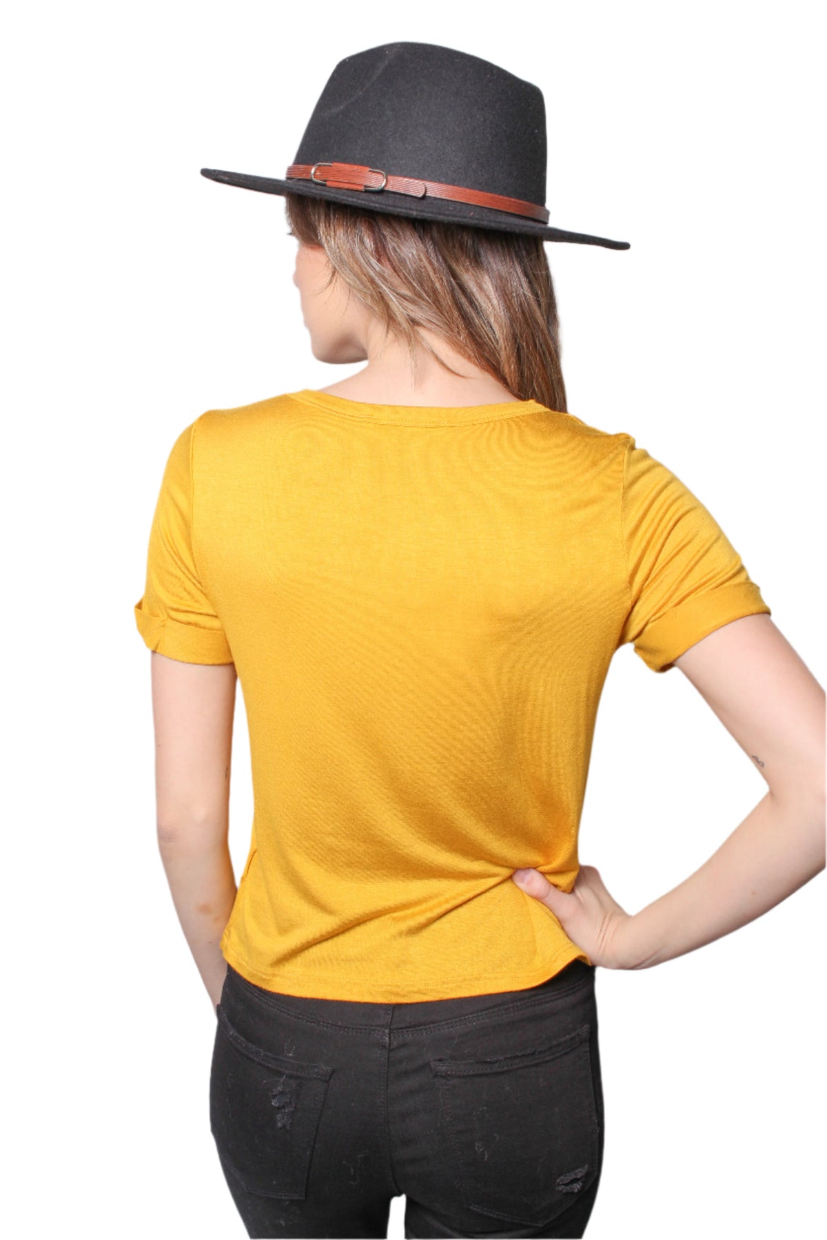 Women's Short Sleeve Round Neck Basic Top