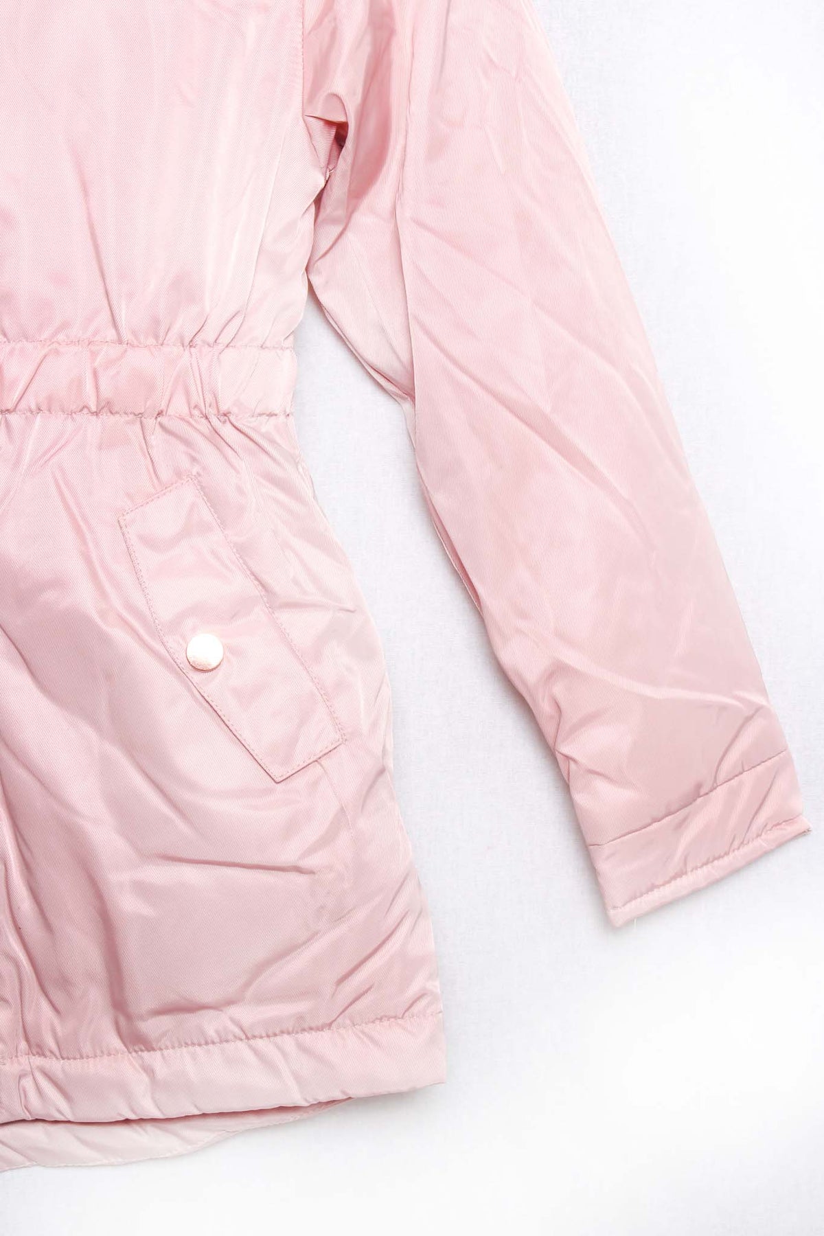 Girl's Long Sleeve Zip Up Double Pocket Hooded Jacket