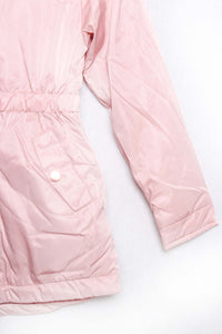 Girl's Long Sleeve Zip Up Double Pocket Hooded Jacket