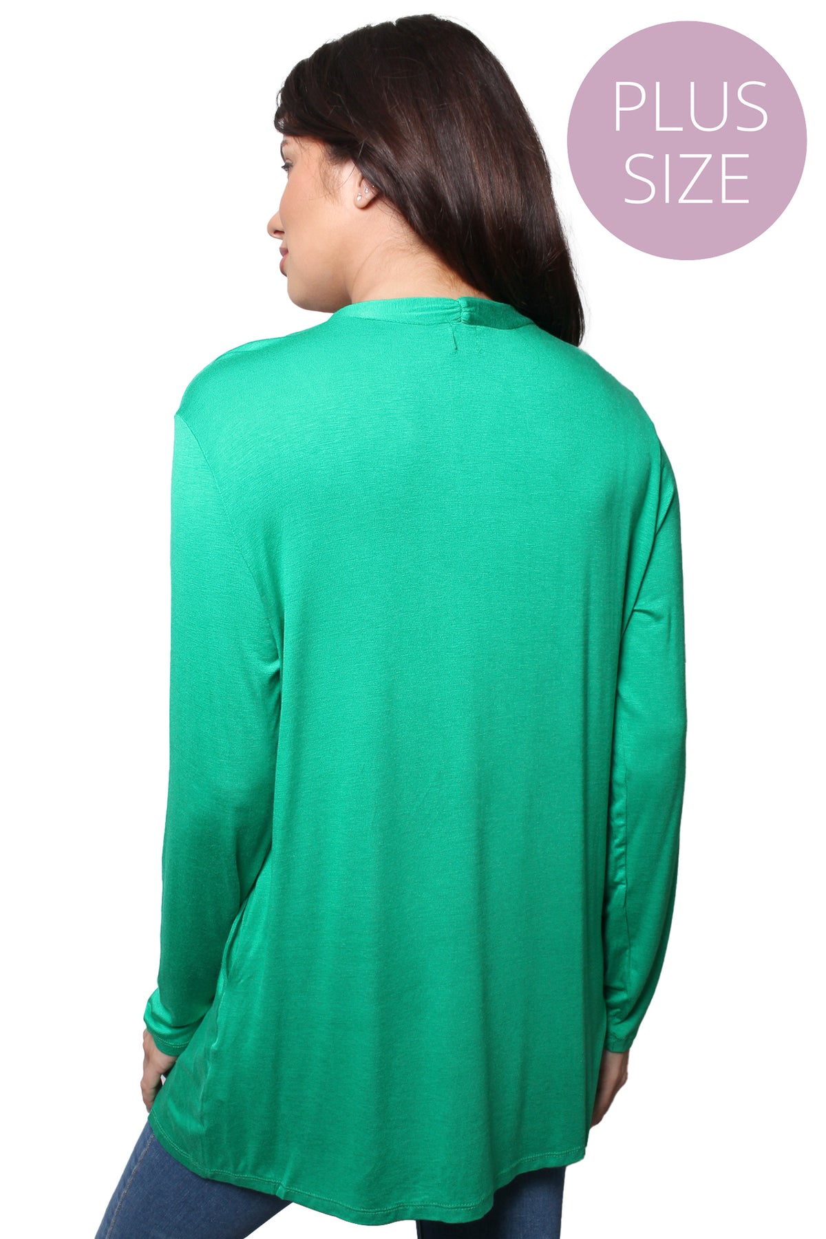 Women’s Plus Long Sleeve Side Pocket Knitted Cardigan