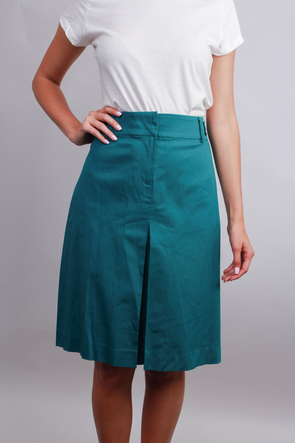 Women's  Skirt With Faux Front Slit