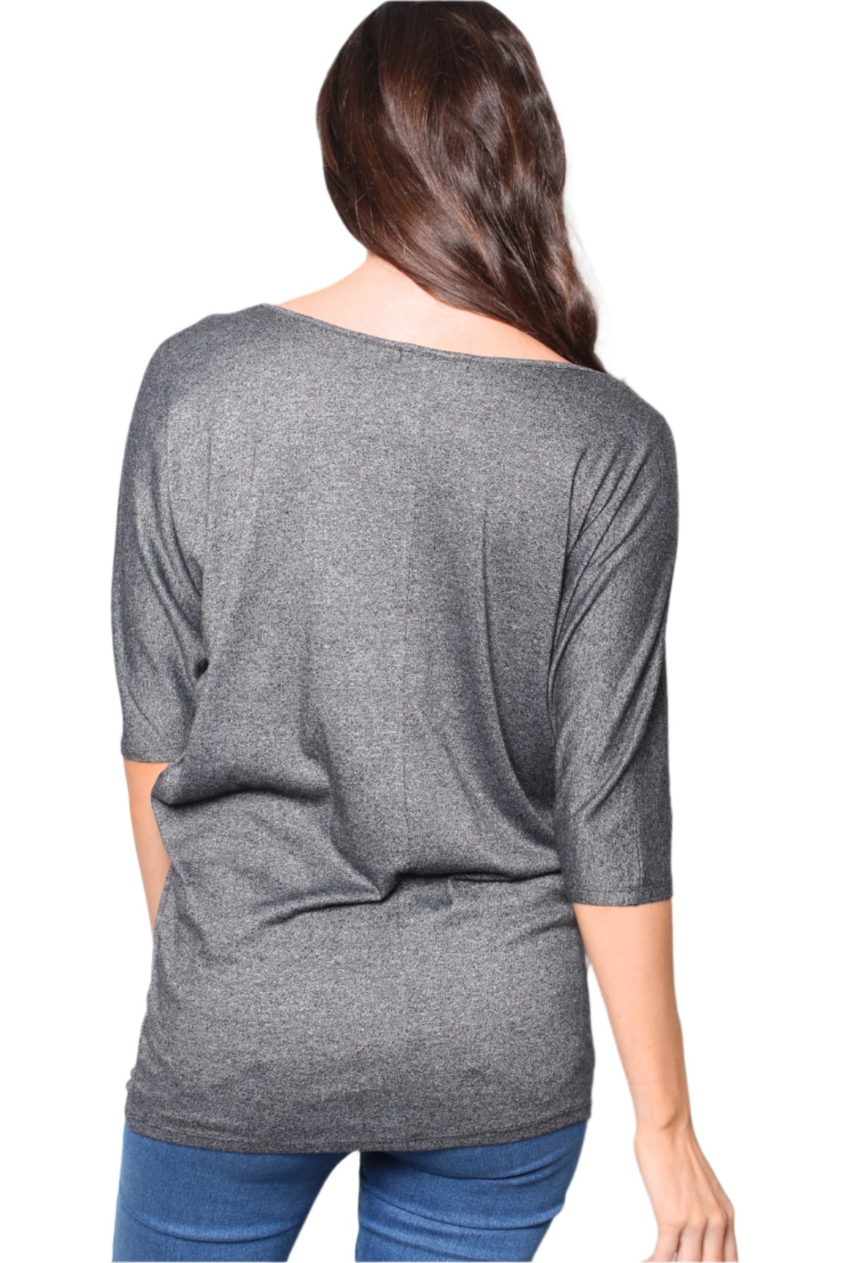 Women's Batwing Sleeves Round Neck Tunic