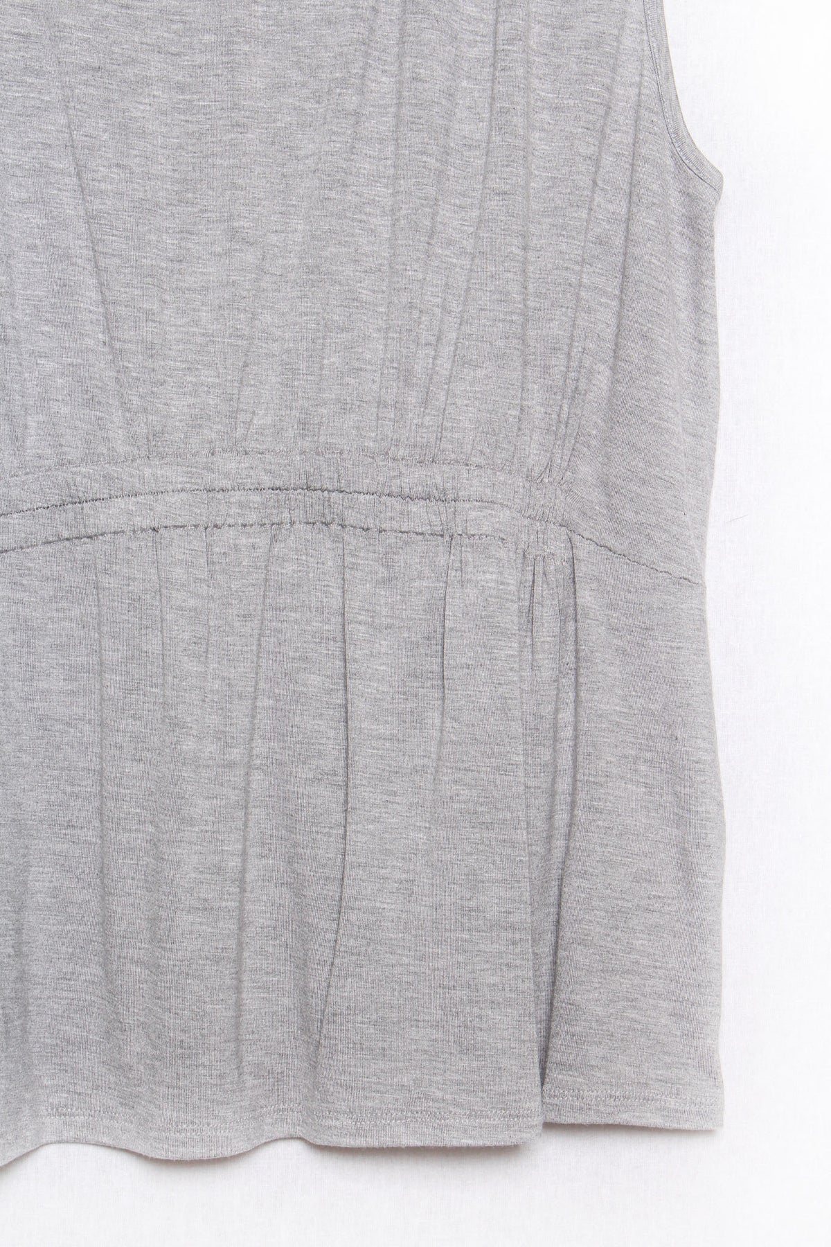 Women's Sleeveless Round Neck Garterized Front Top