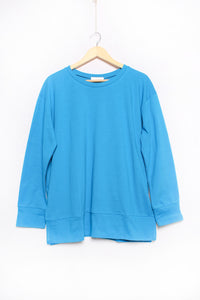 Women's Long Sleeve Round Neck Solid Top