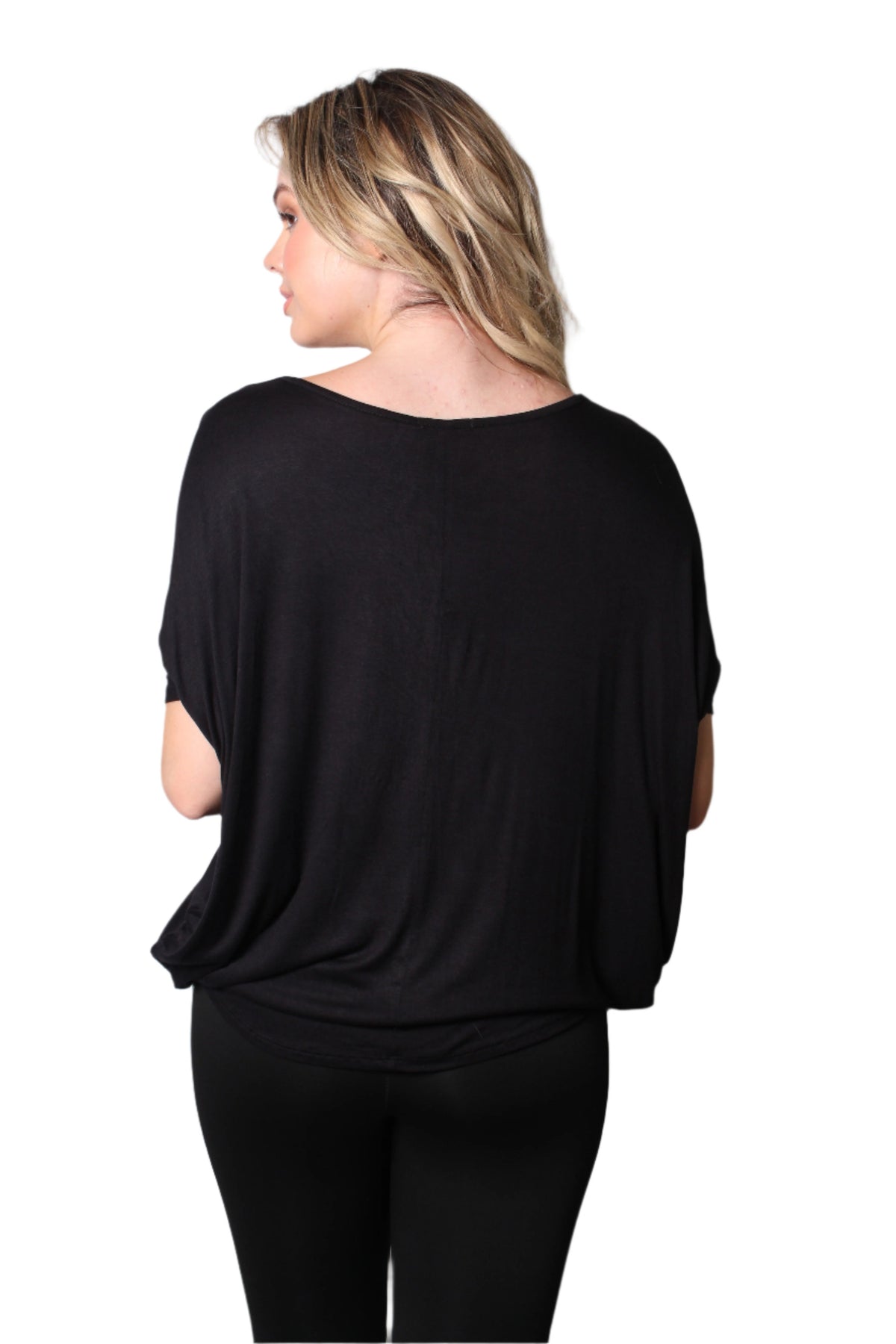 Women's Batwing Round Neck Basic Top